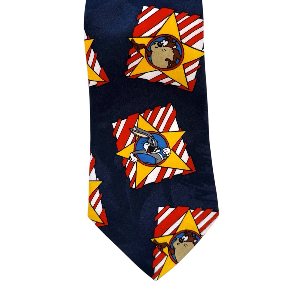 Looney Tunes Mania Vintage Bugs Bunny Polyester Neck‎ Tie Navy Blue